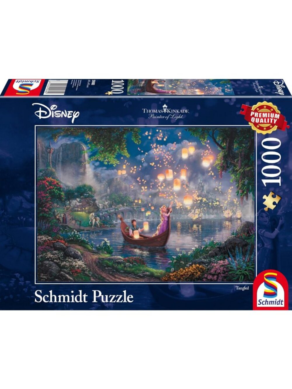 Disney Rapunzel Jigsaw Puzzle, 1000 Pieces, Thomas Kinkade Art, Colorful Fun